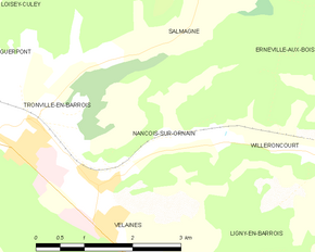 Poziția localității Nançois-sur-Ornain