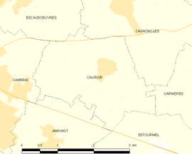 Mapa obce Cauroir