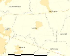Poziția localității Cauroir