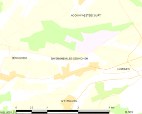 Poziția localității Bayenghem-lès-Seninghem