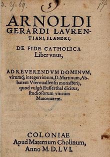 De fide catholica, verko publikigita en 1556