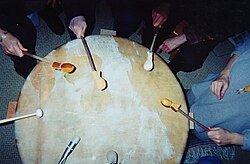 Neoshamanic drum circle in the United States, c. 2000 Neoshamanic drum circle.jpg