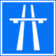 North Korean Road sign (Motorway or Expressway Ahead A).svg