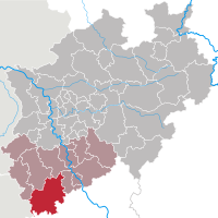 Lage des Kreises Euskirchen en Renania del Norte-Westfalia