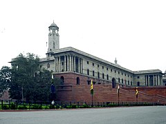 The North Block of the secretariat flanks out of the Rashtrapati Bhavan, but is not part of it and was designed by Baker.