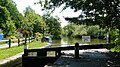 Looking over the lock gate.