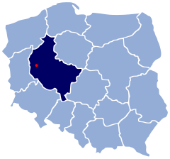 Localização de Lwówek na Polónia