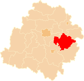 Localisation de Powiat de Tomaszów Mazowiecki
