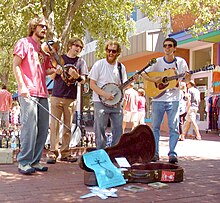 Street performing in Boulder, Colorado 2006