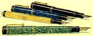 Parker Duofold pens from a 1920s magazine adve...