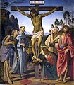 Crucifixió amb Sant Jeroni i, de blanc, Giovanni Colombini; obra de Pietro Perugino i Luca Signorelli per al convent jesuit de Florència.