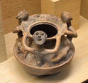 Terracotta receptacle for funeral donations from the tomb of King Prempeh, Ashanti culture, Ghana