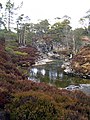 Lui Water between Black Bridge and Linn of Lui (March 2004)