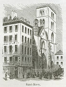 L’église Saint-Merri en 1855