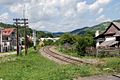 Blick vom Bahnübergang nach Norden auf die KBS 409