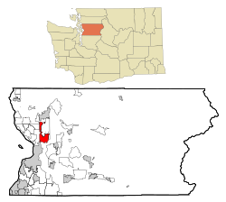 Расположение Мэрисвилля в штате Вашингтон