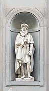 Leonardo Da Vinci in Loggiato of the Uffizi