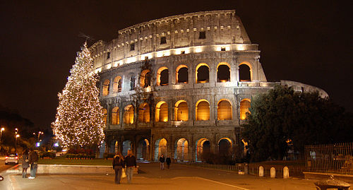 El Coliseo en Navidad.