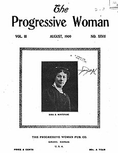 Dora Montefiore The Progressive Woman magazine azalean, 1909ko abuztua