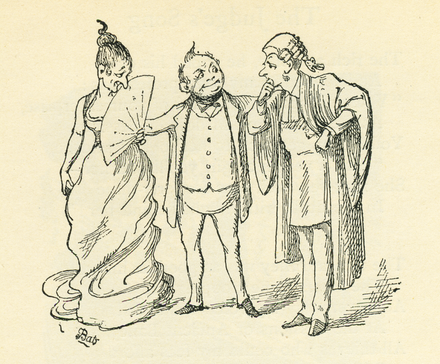 Illustration von W. S. Gilbert zum Lied des Richters