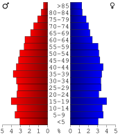 Bevolkingspiramide Itawamba County