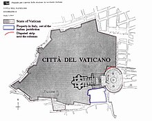 The Roman Question was resolved with the Vatican City-State territory in 1929 (see Lateran Treaty) Vatican City annex.jpg