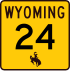 Wyoming Highway 24 marker