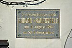 Eduard von Bauernfeld - Gedenktafel