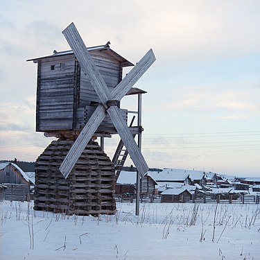 202. Ветряная мельница в Кимже, Мезенский район, Архангельская область Автор — Фото Алексей Романов