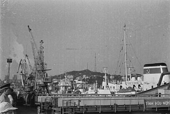 Une section du port en 1977.