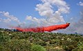 מטוס כיבוי מטיל מעכב בעירה