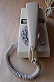 1971 2/722F grey & white Trimphone telephone - one of the first of this type