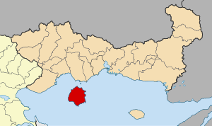 English: Position of Thasos municipality in Gr...