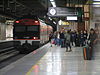 A train at Barcelona Sants railway station in 2011