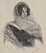 Portret Aleksandry Radziwiłłowej z domu Steckiej, autorstwa Valentina Schertle z 1838 roku.