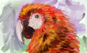 Painting of a Macaw using ArtRage