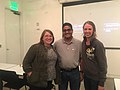 Group member, Ganeshk with organizers Nmbaran and Laura