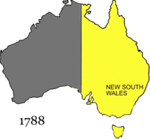 Politická mapa Austrálie prezentující vývoj administrativního členění
