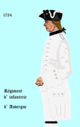 régiment d'Auvergne de 1734 à 1757