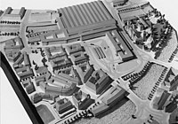 Modell des Bahnhofprojektes von 1947