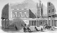 Engraving of The Pump Room and Baths from a book published in 1864 Bath Pump Room & Baths.jpg