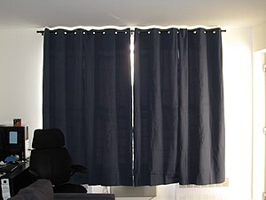 New black curtains shading for the sun.