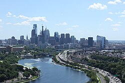 Center City Philadelphia from the Zoo Balloon, 2016