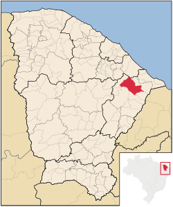 Localização de Russas no Ceará