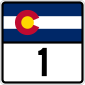 Colorado state route marker