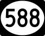 Highway 588 marker