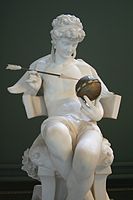 Eros haciendo girar al mundo conforme a su deseo, (1903), estatua en mármol de 133 centímetros representanda a Eros con un globo en la mano, conservado por la Ny Carlsberg Glyptotek de Copenhague.