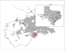 Location of Arcola, Texas