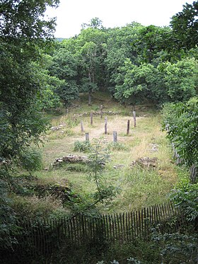 Vestige de la basse-cour nord depuis la motte castrale