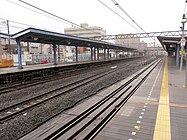 上行临时站台望向二俣川方向（2009年6月21日）